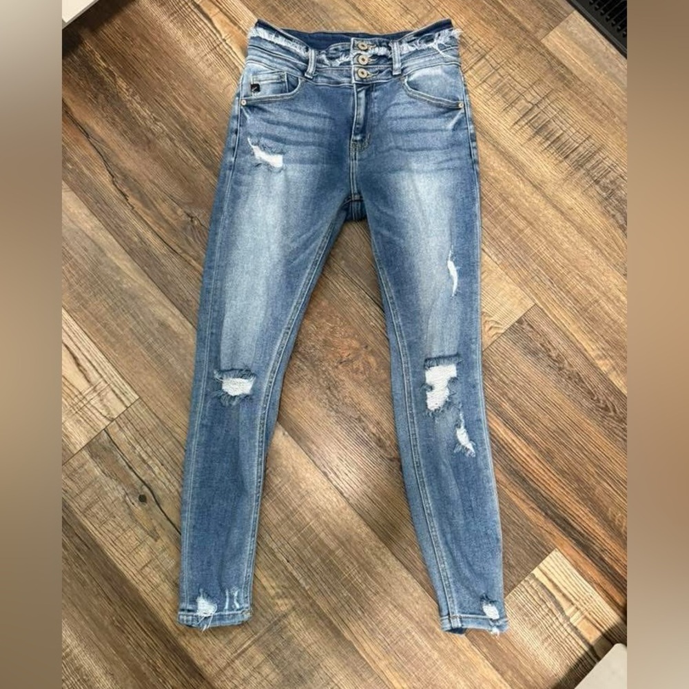 KanCan Light Blue Distressed Skinny Jeans